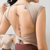 Short Sleeve Open Cross Back Top