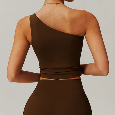 One Shoulder Yoga Top