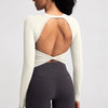 Long Sleeve Open Cross Back Top