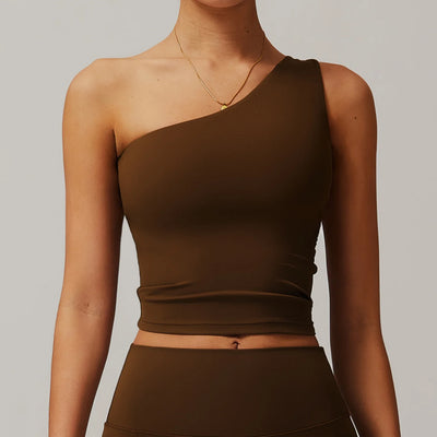 One Shoulder Yoga Top