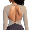 Long Sleeve Open Cross Back Top